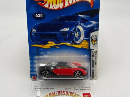 2003 Hot Wheels First Editions #030 Bugatti Veyron Red Black W Protector Online Sale