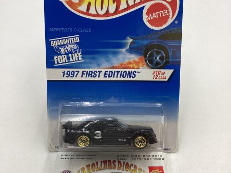 1997 Hot Wheels #516 First Edition 10 12 Black Mercedes C-Class 92C on Sale