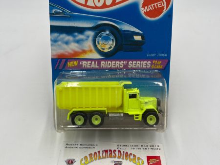 1995 Hot Wheels Real Riders Series 1 4 #317 Dump Truck Yellow W Protector For Discount