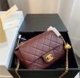 Burgundy Chanel woman handbag Online