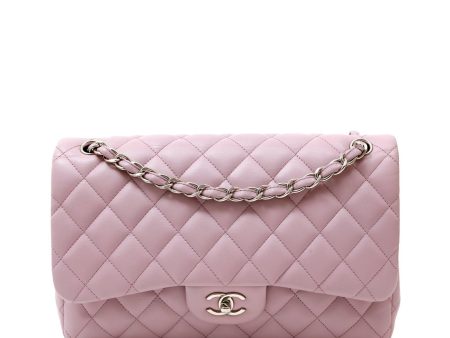 Chanel Lavender Lambskin Jumbo Classic Flap Hot on Sale