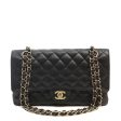 Chanel Black Caviar Medium Classic Flap with Gold Hardware Discount