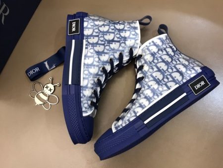 Christian Dior B23 Blue HIGH-TOP SNEAKER For Sale