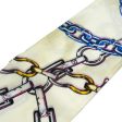 LOUIS VUITTON Bandeau Ribbon Scarf Ivory x Blue 100% Silk MP1691 Supply