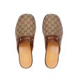 Gucci 719749 FAA0U 9768 Men s Shoes Beige & Ebony Fabric   Calf-Skin Leather GG Jarkata Sandals (GGM1744) Online