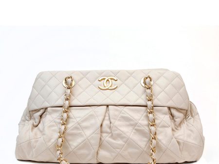 Chanel Beige Quilted Lambskin Day Tote Sale