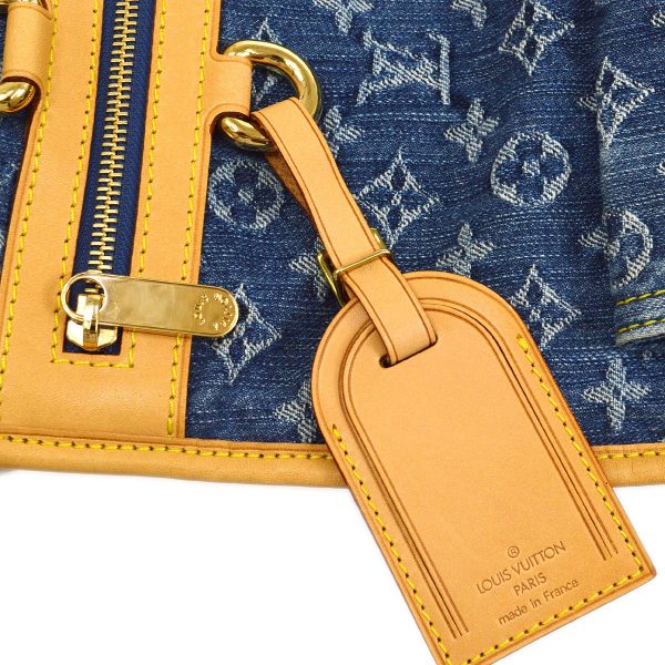 LOUIS VUITTON★ FLAT SHOPPER HAND TOTE BAG MONOGRAM DENIM M95018 92672 For Cheap