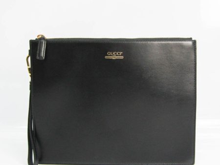 Gucci 547613 Women s Leather Clutch Bag Black Fashion