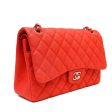 Chanel Salmon Brushed Caviar Jumbo Classic Double Flap Bag on Sale