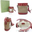 Gucci ?? DORAEMON Doraemon Mini GG Supreme Bucket Bag Women s Shoulder 647801 Beige Red Discount