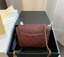 Burgundy Chanel woman handbag Online