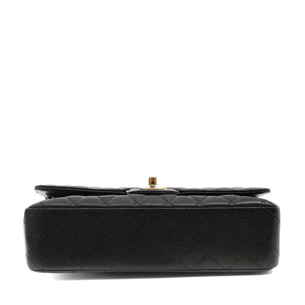 Chanel Black Caviar Medium Classic Flap with Gold Hardware Discount