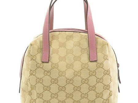 Gucci 124542 GG Handbag Canvas Leather Ladies Hot on Sale