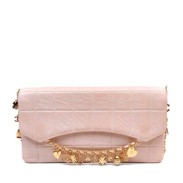 Chanel Blush Lambskin Lucky Charms Chain Flap Bag Fashion