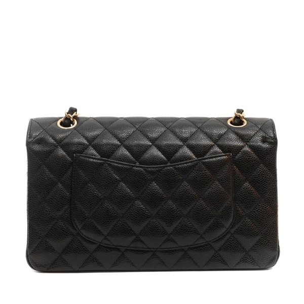 Chanel Black Caviar Medium Classic Flap with Gold Hardware Discount