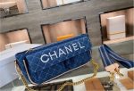 Blue denim Chanel woman handbag Sale