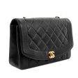 Chanel Black Lambskin Real Princess Diana Classic Medium with Gold Hardware Supply