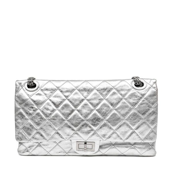 Chanel Metallic Silver Maxi Classic Reissue 2.55 Online