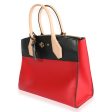 LOUIS VUITTON Rouge & Black Calfskin City Steamer MM Supply