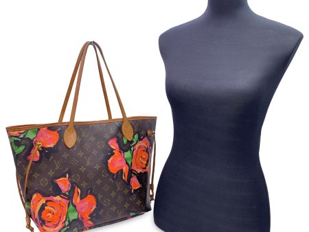 LOUIS VUITTON Monogram Canvas Steven Sprouse Roses Neverfull Mm Bag Sale