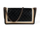 Chanel Tri Color Black Gold Ivory Medium Boy Bag with Antique Gold Hardware Sale