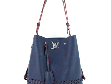 LOUIS VUITTON LockMe Calfskin Leather Braided Bucket Bag Online Hot Sale