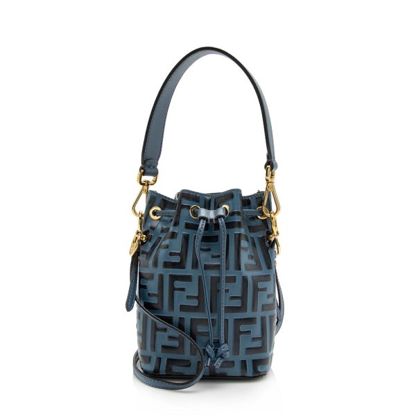 Fendi FF Embossed Calfskin Mon Tresor Bucket Bag Online now