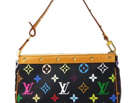 LOUIS VUITTON Pochette Accessoires Handbag Black Multicolor M92648 97881 Online