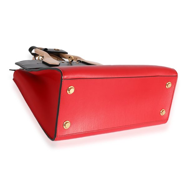 LOUIS VUITTON Rouge & Black Calfskin City Steamer MM Supply