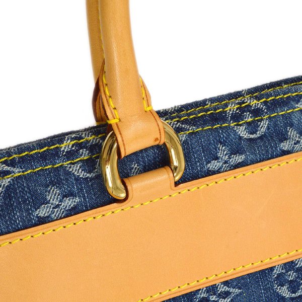 LOUIS VUITTON★ FLAT SHOPPER HAND TOTE BAG MONOGRAM DENIM M95018 92672 For Cheap