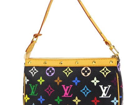 LOUIS VUITTON Pochette Accessoires Handbag Black Multicolor M92648 78345 Online