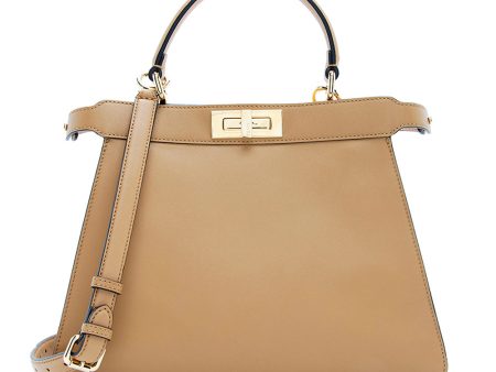 Fendi Calfskin Peekaboo Medium Satchel Discount