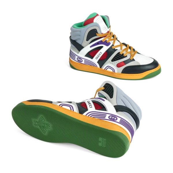 Gucci 661303 2SH90 1072 Men s Shoes Multi-Color Basket Sneakers (GGM1736) on Sale