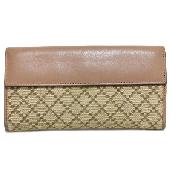 Gucci long wallet Diamante Brown Ladies For Sale