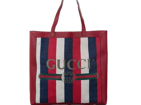 Gucci Logo Canvas Tote Bag Online