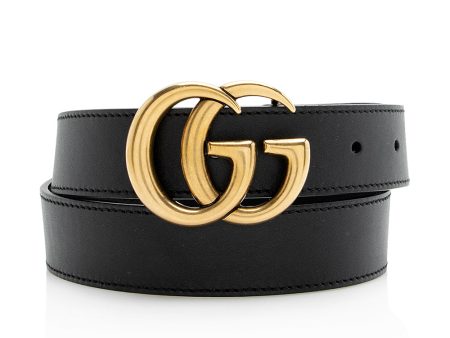 Gucci Leather GG Marmont Belt - Size 32   80 For Sale