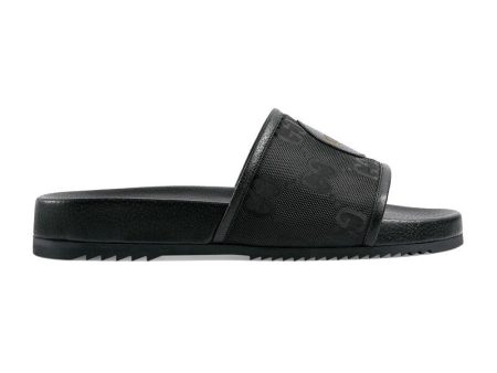 Gucci 644754 H9H90 1000 Men s Shoes Black GG Econyl Fabric  Off The Grid   Slide Sandals  (GGM1740) Online