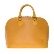 LOUIS VUITTON Alma handbag in Yellow epi leather with gold hardware Online Sale