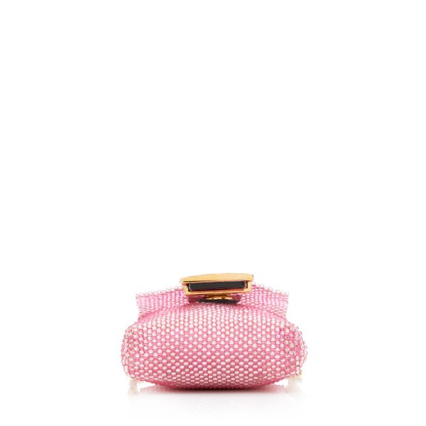 Fendi Beaded Mini Pico Baguette Charm Bag Supply