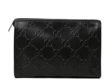 Gucci Logo embossed clutch bag For Discount