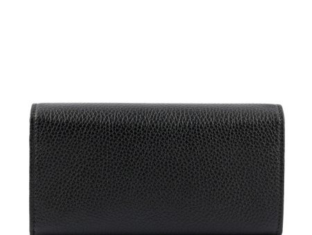 Gucci 598206 A7M0G 1000 Soho Women s Black Calf-Skin Leather Flap-Closure Wallets (GGWW3608) Fashion