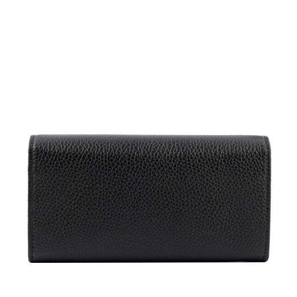 Gucci 598206 A7M0G 1000 Soho Women s Black Calf-Skin Leather Flap-Closure Wallets (GGWW3608) Fashion