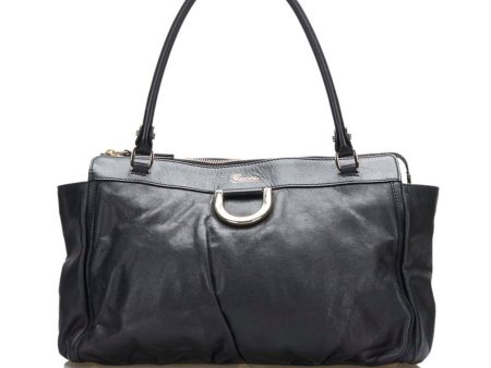 Gucci Abbey Handbag Tote Bag 189831 Black Leather Ladies Gucci Online now