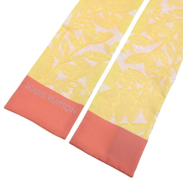 LOUIS VUITTON Bandeau Tropical Flower Scarf Silk Pink Yellow M75272 For Discount