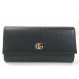 Gucci Long Wallet Continental GG Marmont?456116 Leather Black Men s GUCCI Online Hot Sale