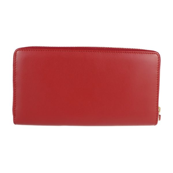 Gucci Long Wallet 453393 Leather Red Round Zipper Sale