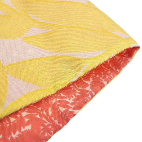 LOUIS VUITTON Bandeau Tropical Flower Scarf Silk Pink Yellow M75272 For Discount