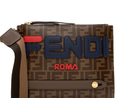 Fendi FF Spalmati Fila Messenger Bag For Sale