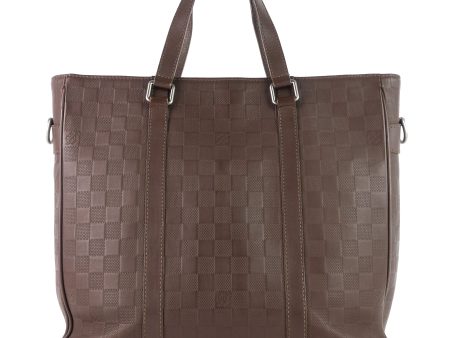 LOUIS VUITTON Tadao PM Damier Infini Leather Tote Bag Hot on Sale