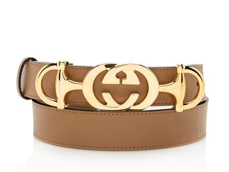 Gucci Leather GG Horsebit Belt - Size 34   85 Hot on Sale